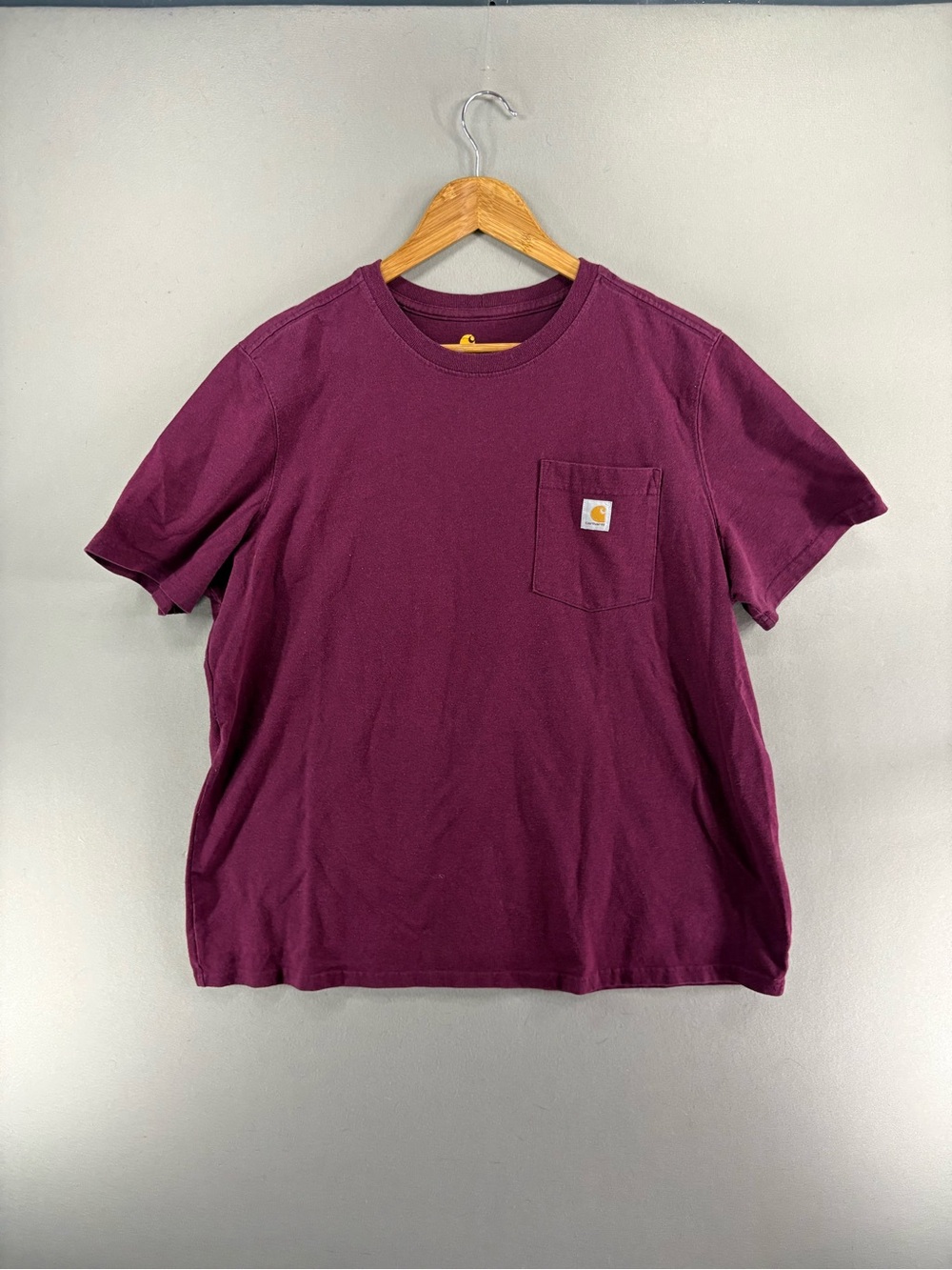 Carhartt Original Fit  Pocket T-Shirt Womens 1X Maroon Tee